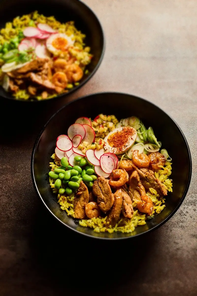 Food from the Wagamama menu