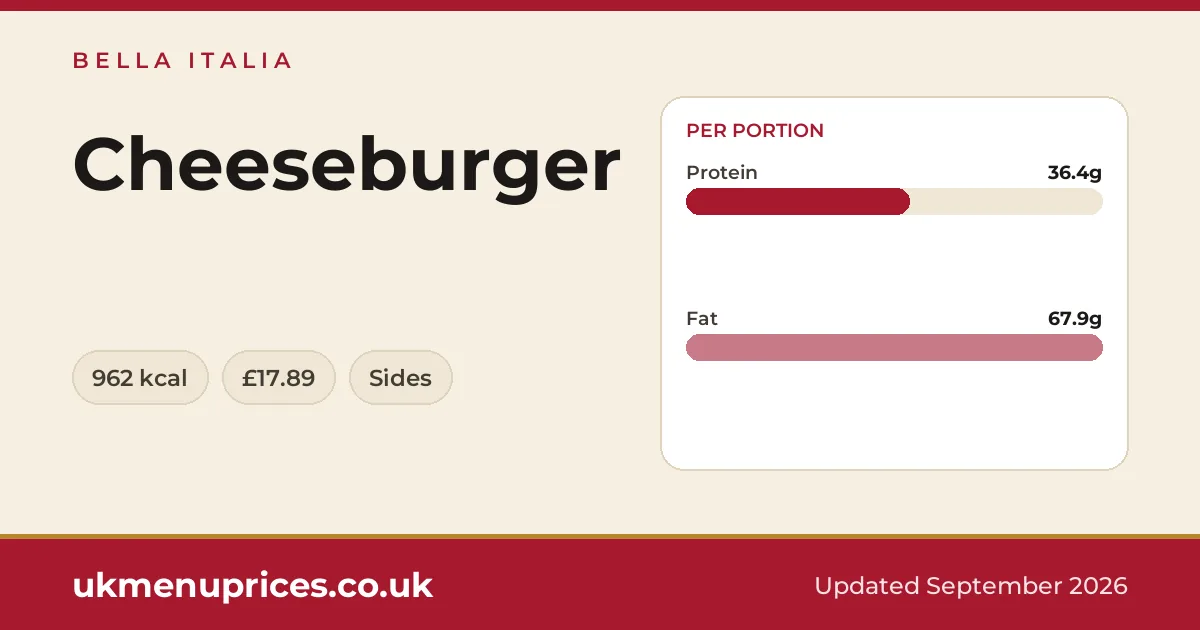 Bella Italia Cheeseburger