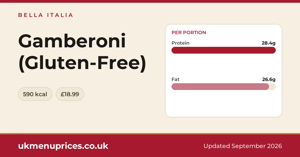 Bella Italia Gamberoni (Gluten-Free)