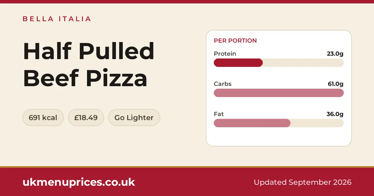 Bella Italia Half Pulled Beef Pizza
