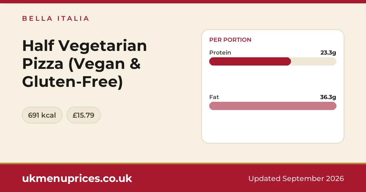 Bella Italia Half Vegetarian Pizza (Vegan & Gluten-Free)