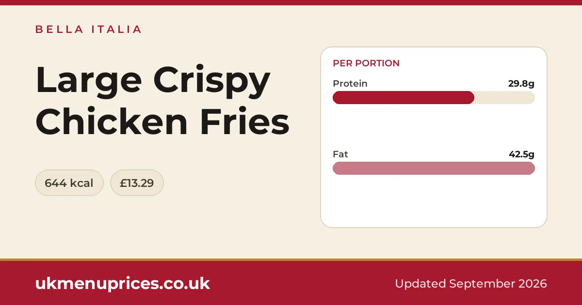 Bella Italia Large Crispy Chicken Fries