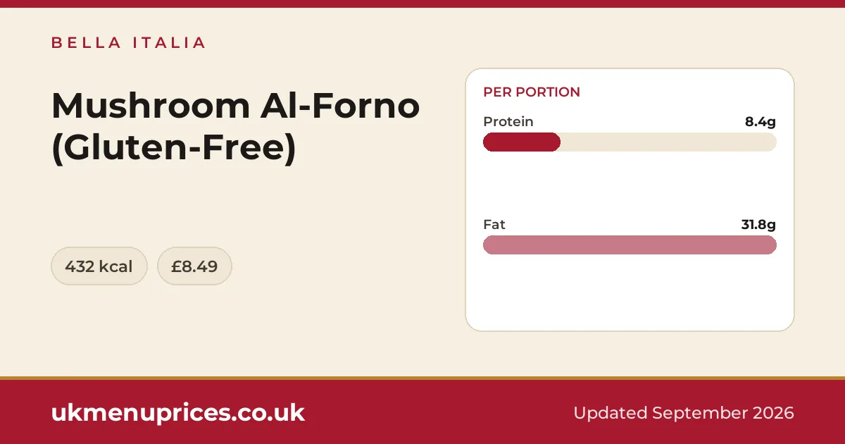 Bella Italia Mushroom Al-Forno (Gluten-Free)