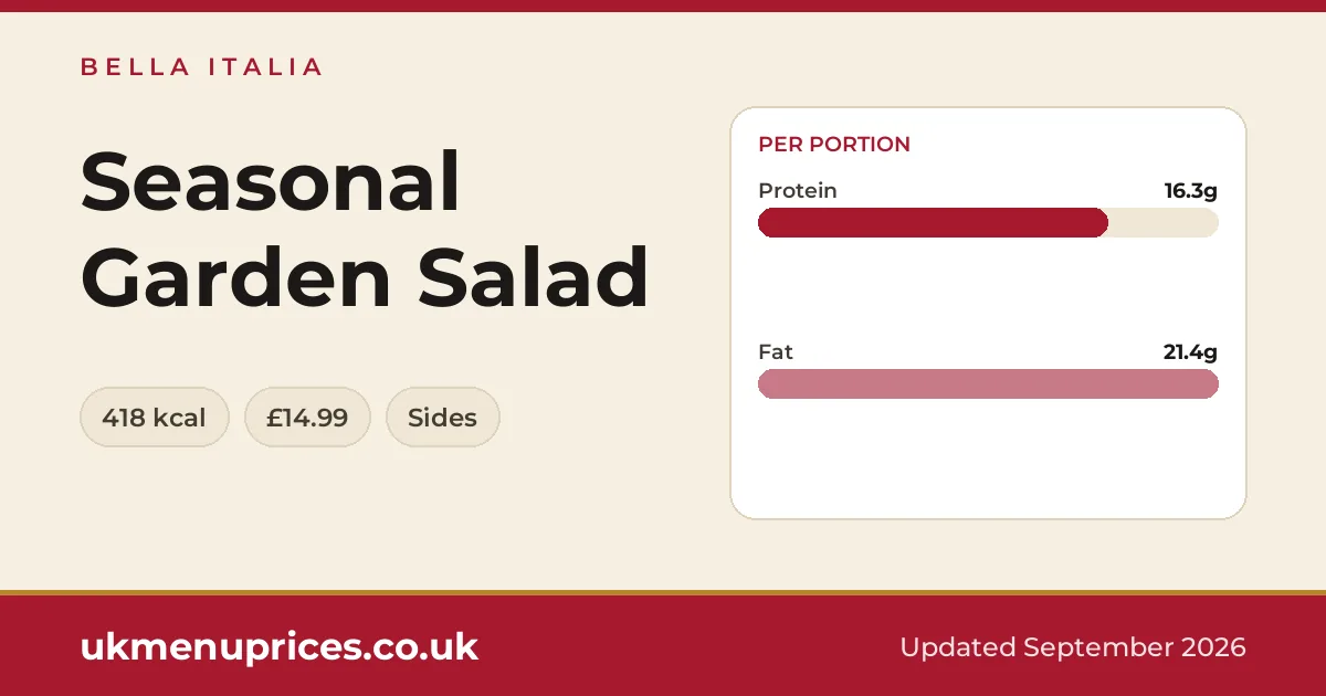 Bella Italia Seasonal Garden Salad
