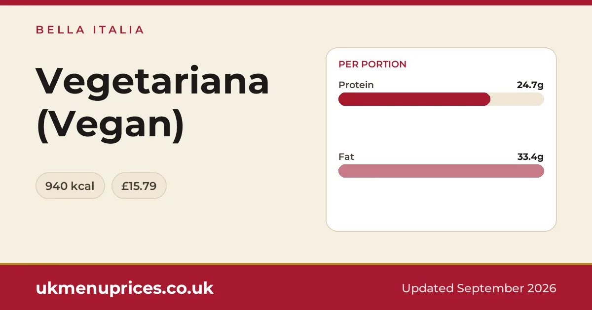 Bella Italia Vegetariana (Vegan)