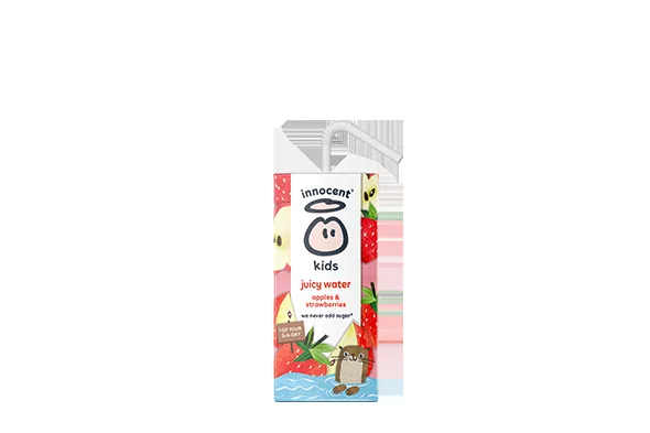 innocent kids juicy water apples and strawberries at Burger King