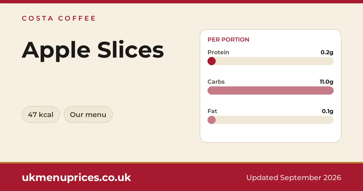 Costa Coffee Apple Slices