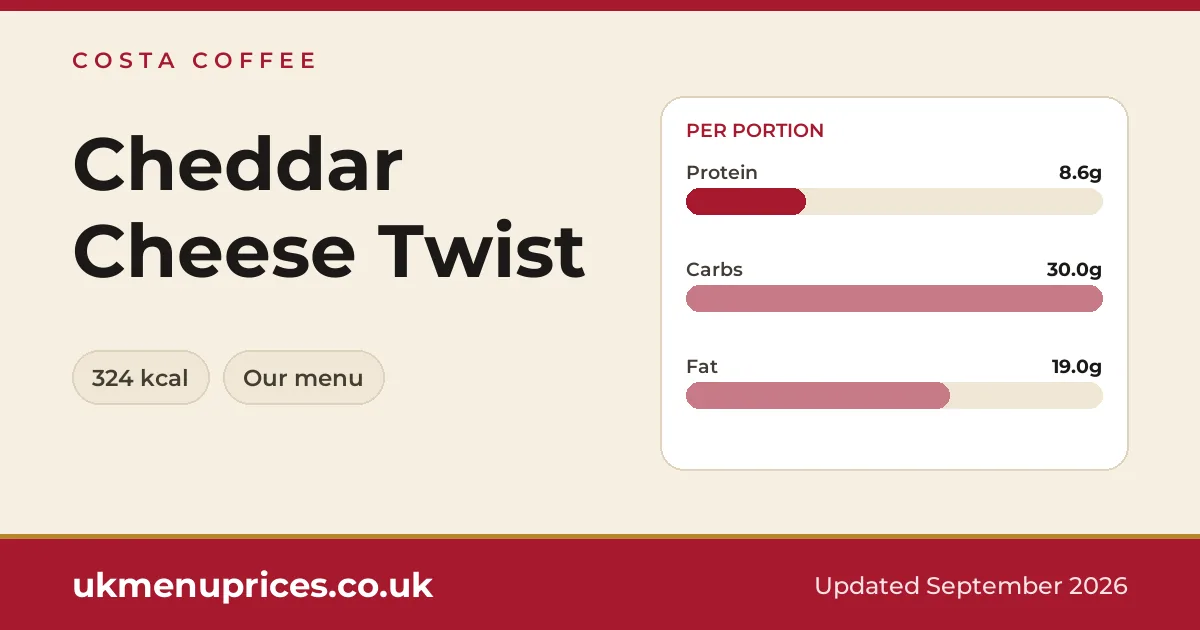 Costa Coffee Cheddar Cheese Twist