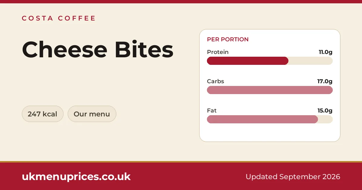 Costa Coffee Cheese Bites