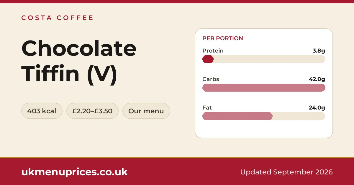 Costa Coffee Chocolate Tiffin (V)