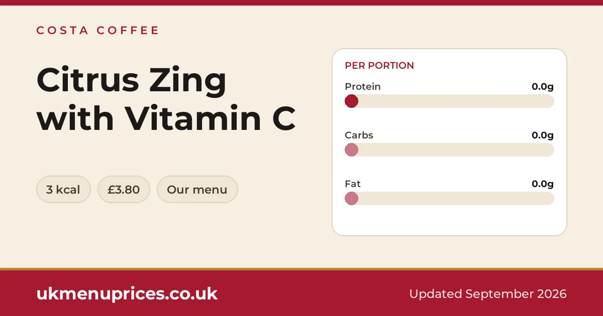 Costa Coffee Citrus Zing with Vitamin C