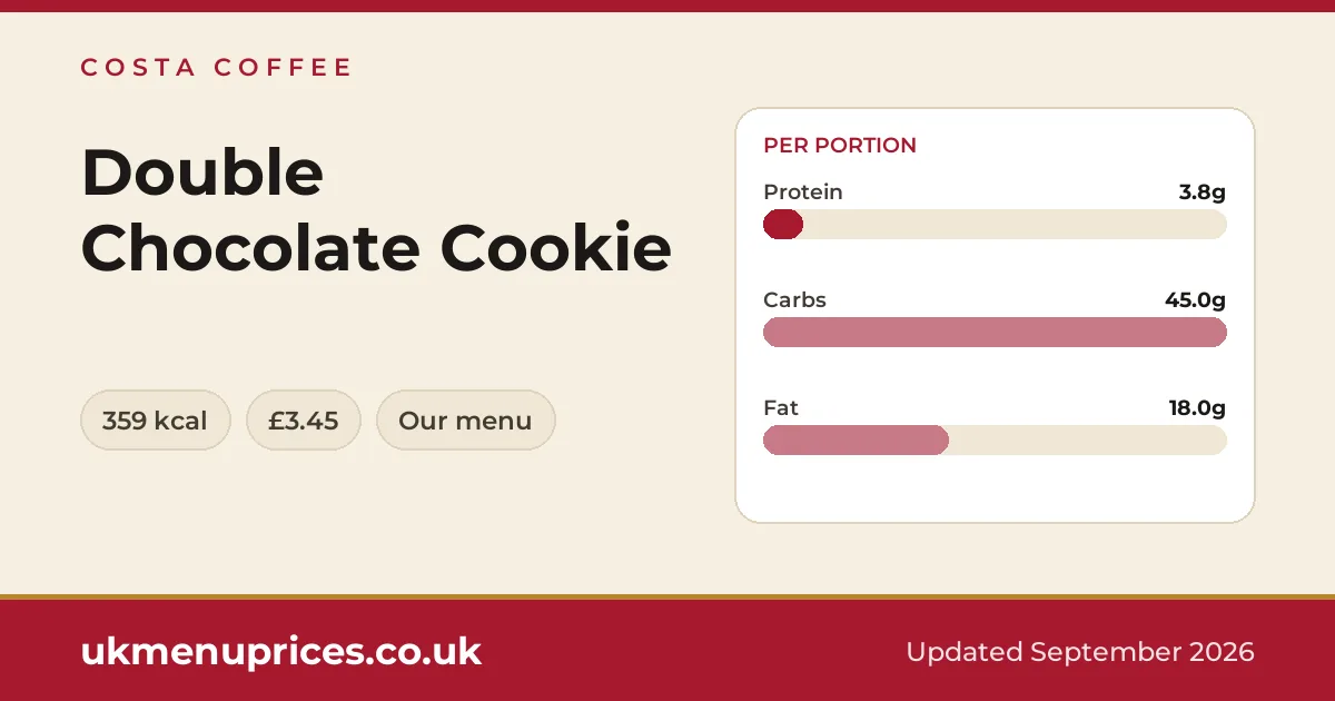 Costa Coffee Double Chocolate Cookie