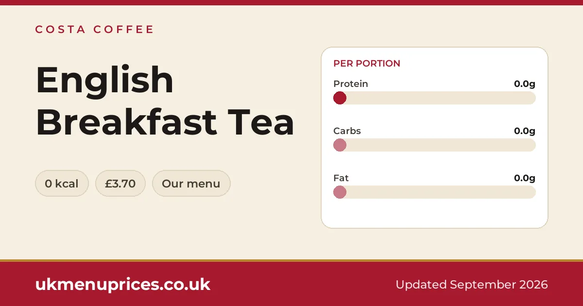 Costa Coffee English Breakfast Tea