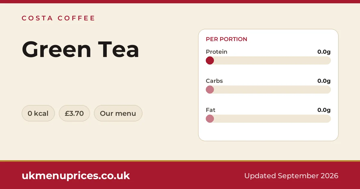 Costa Coffee Green Tea