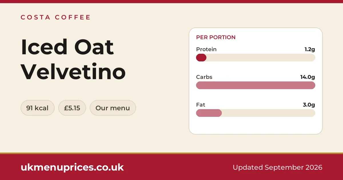Costa Coffee Iced Oat Velvetino