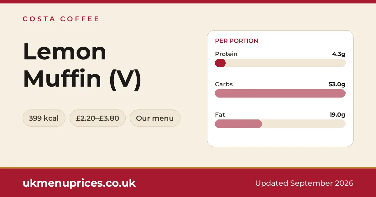 Costa Coffee Lemon Muffin (V)