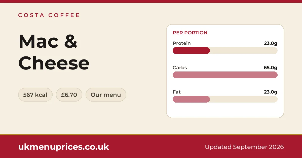 Costa Coffee Mac & Cheese