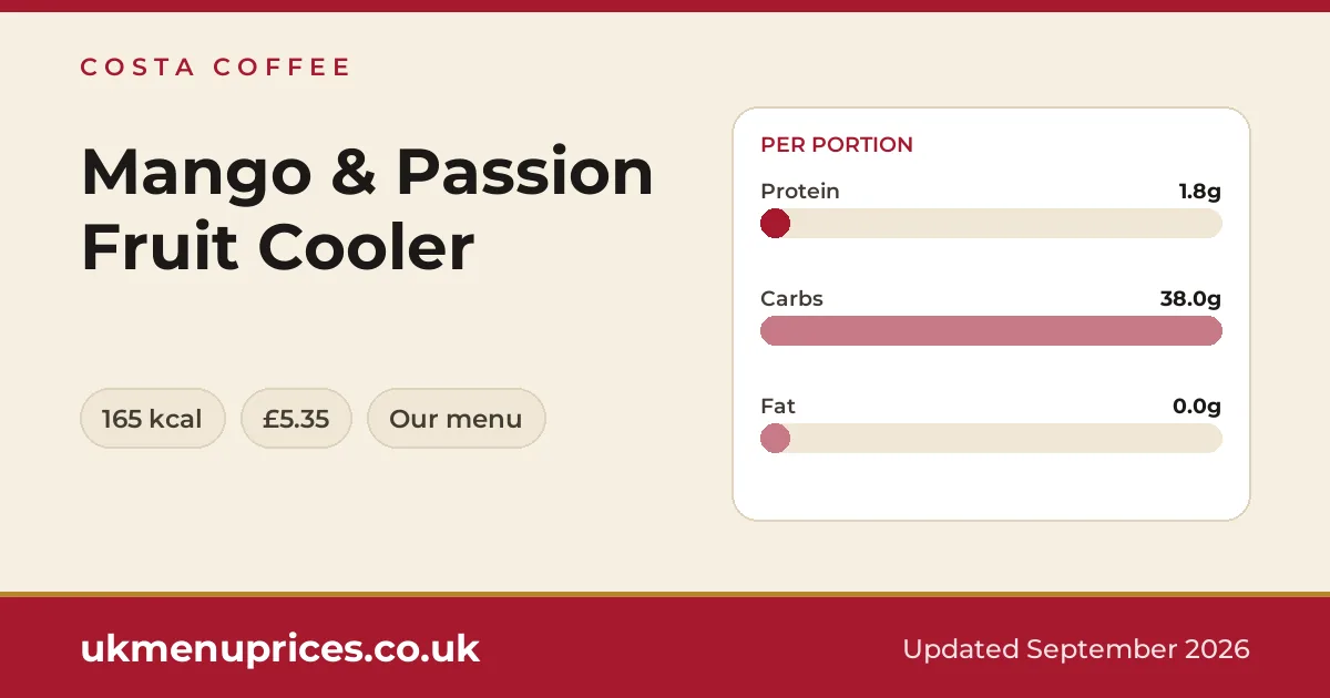 Costa Coffee Mango & Passion Fruit Cooler