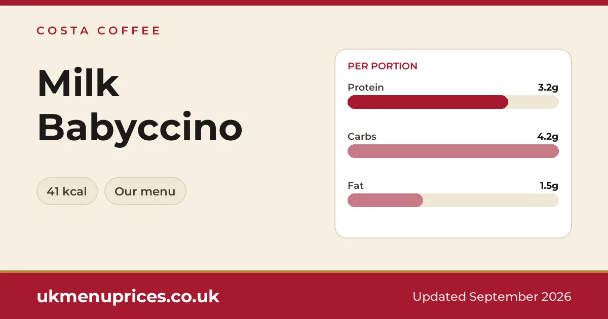 Costa Coffee Milk Babyccino