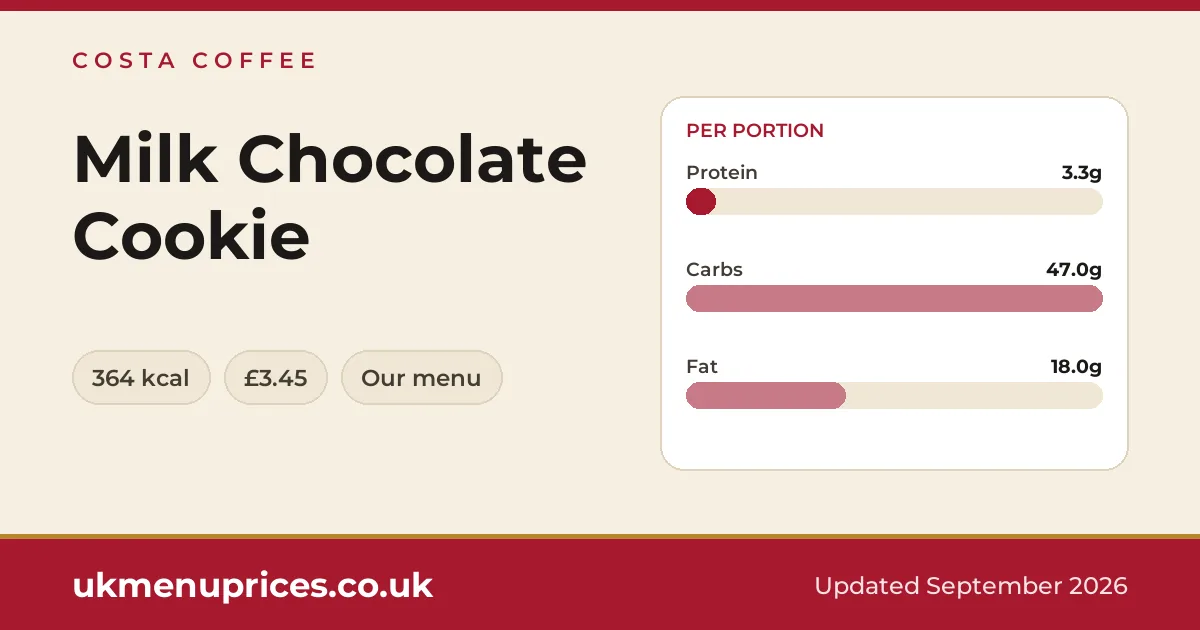 Costa Coffee Milk Chocolate Cookie