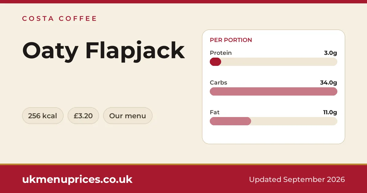 Costa Coffee Oaty Flapjack