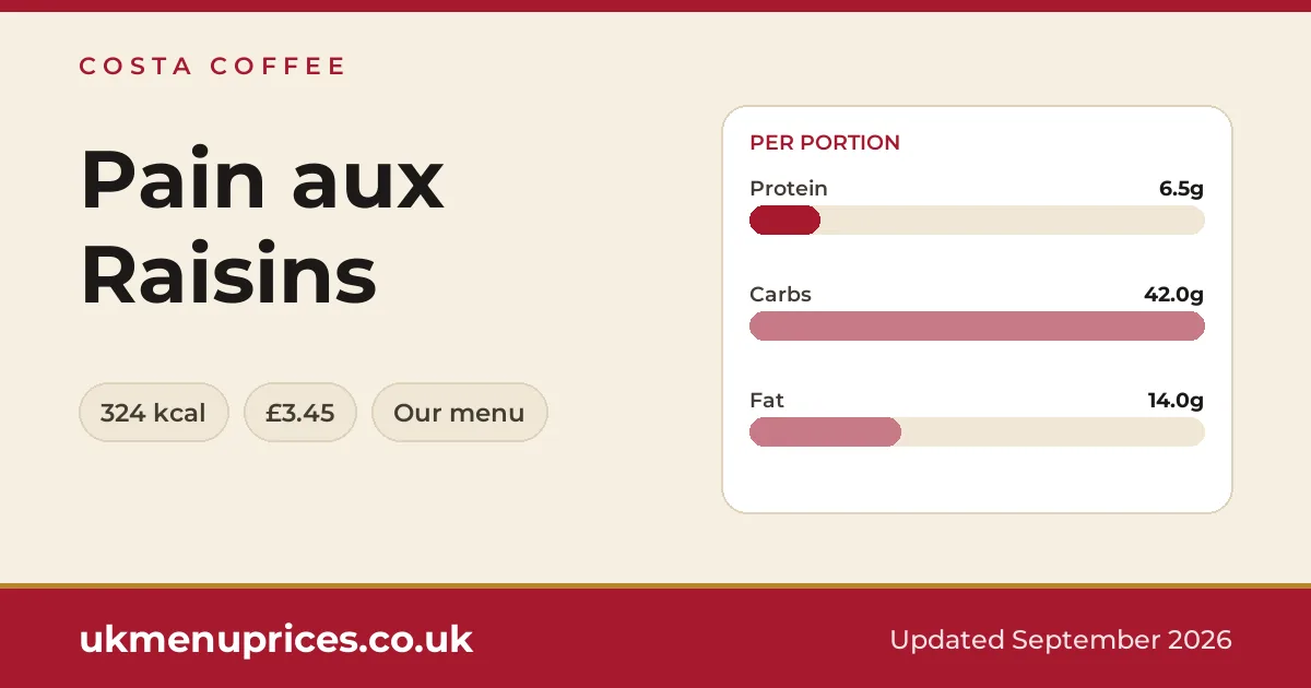 Costa Coffee Pain aux Raisins