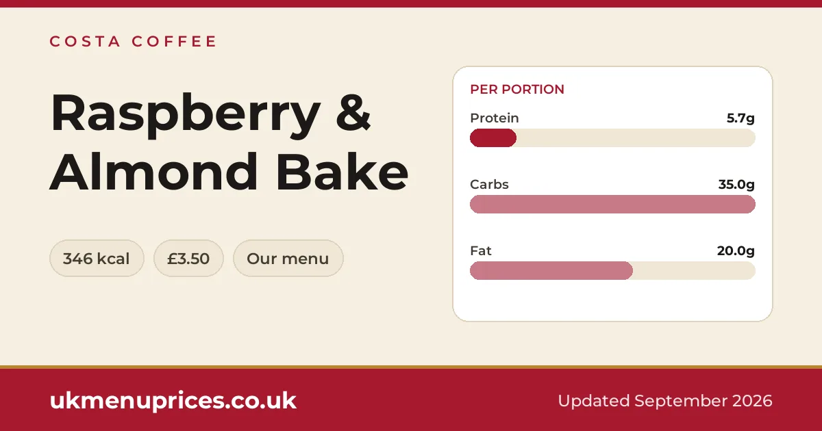 Costa Coffee Raspberry & Almond Bake