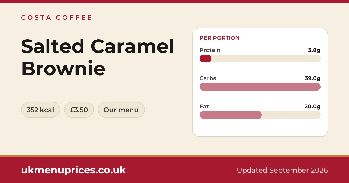Costa Coffee Salted Caramel Brownie