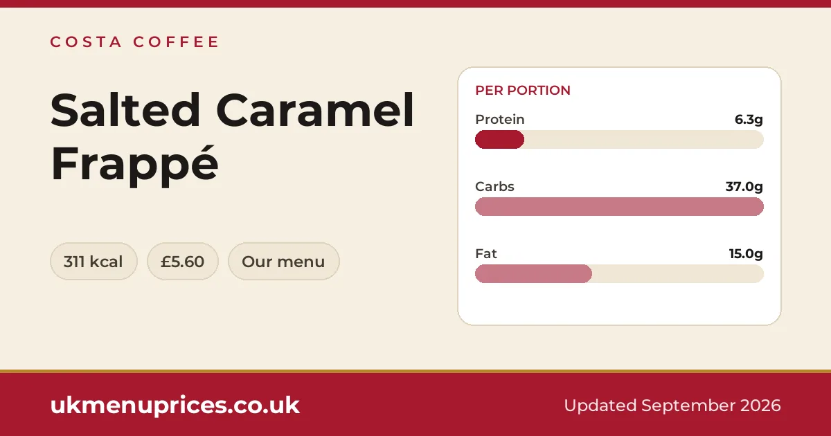 Costa Coffee Salted Caramel Frappé