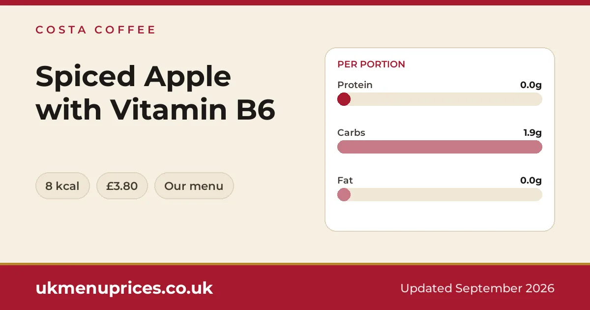 Costa Coffee Spiced Apple with Vitamin B6