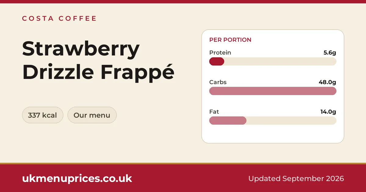 Costa Coffee Strawberry Drizzle Frappé