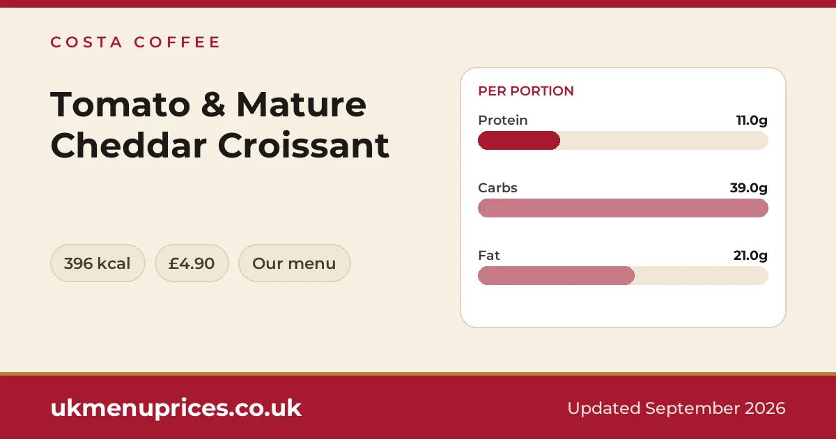 Costa Coffee Tomato & Mature Cheddar Croissant