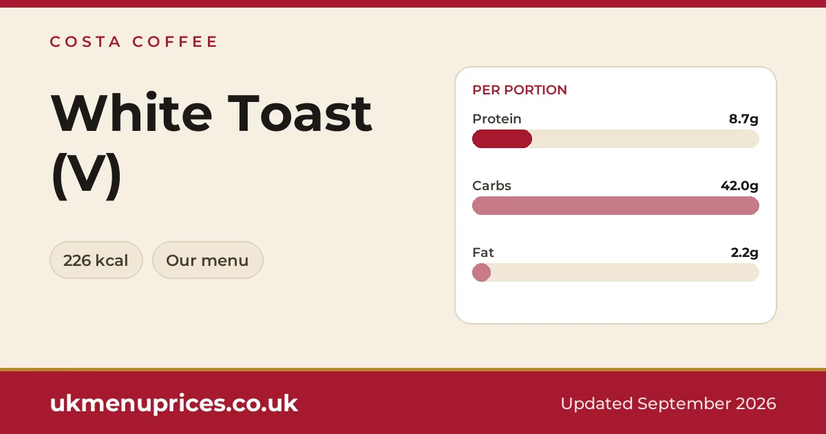Costa Coffee White Toast (V)