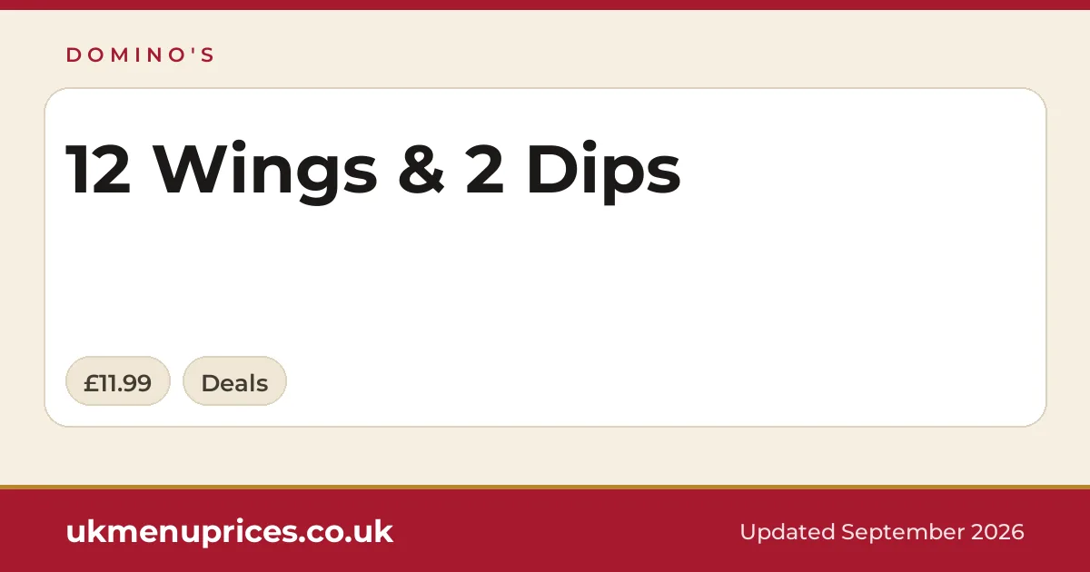 Domino's 12 Wings & 2 Dips
