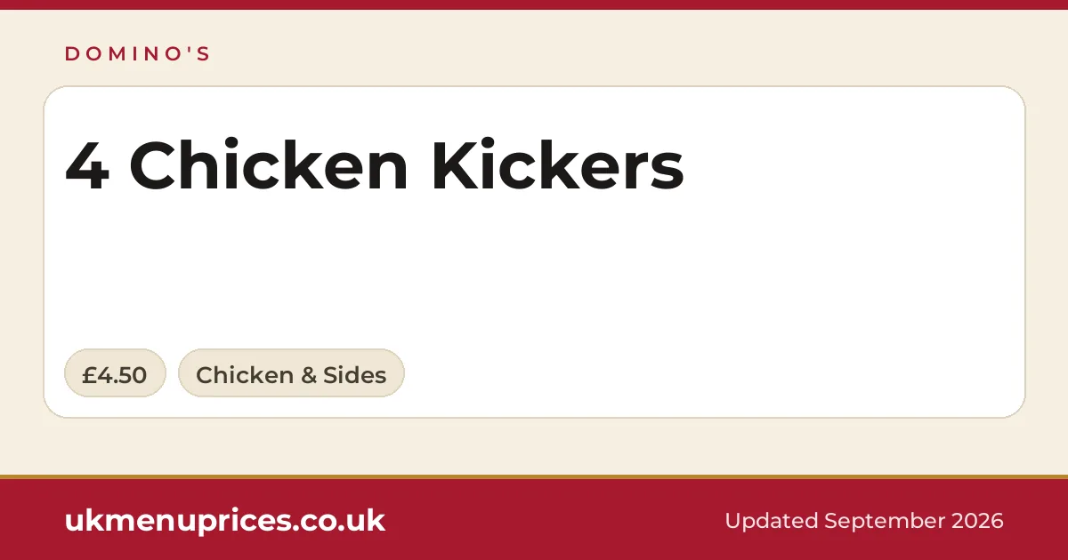 Domino's 4 Chicken Kickers