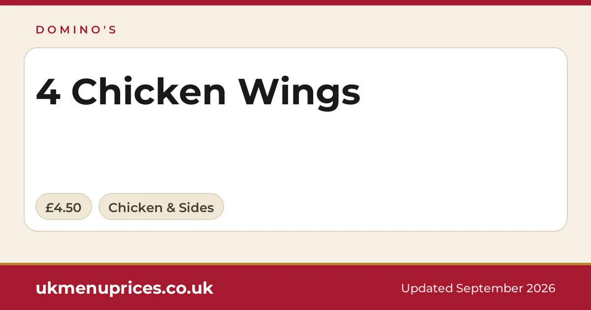 Domino's 4 Chicken Wings