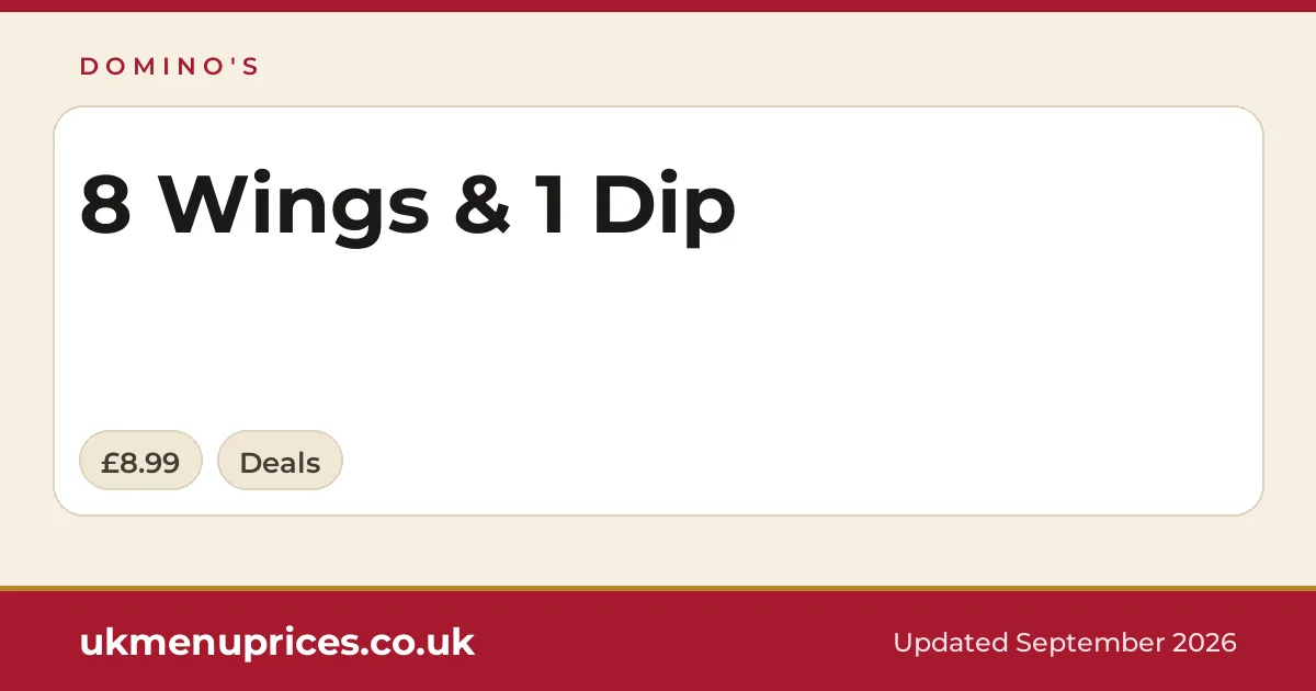 Domino's 8 Wings & 1 Dip