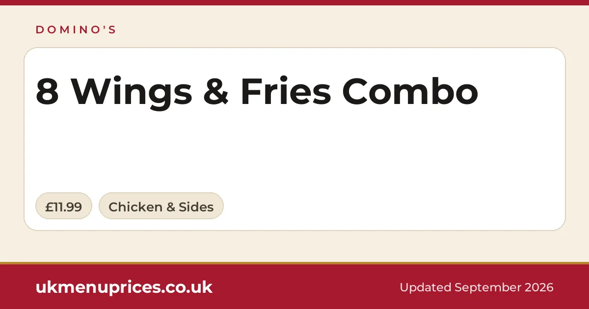 Domino's 8 Wings & Fries Combo
