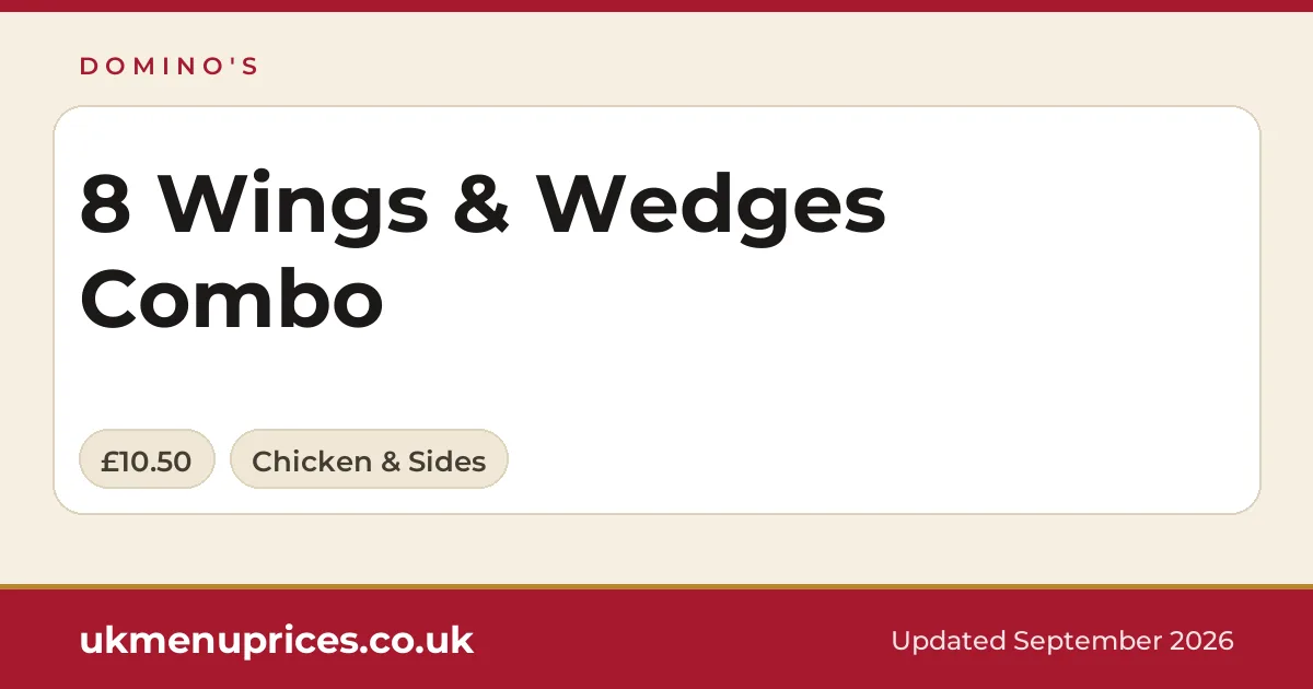Domino's 8 Wings & Wedges Combo