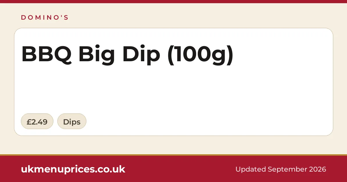 Domino's BBQ Big Dip (100g)