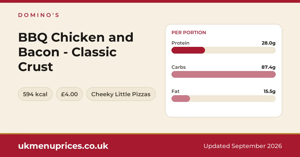 Domino's BBQ Chicken and Bacon - Classic Crust