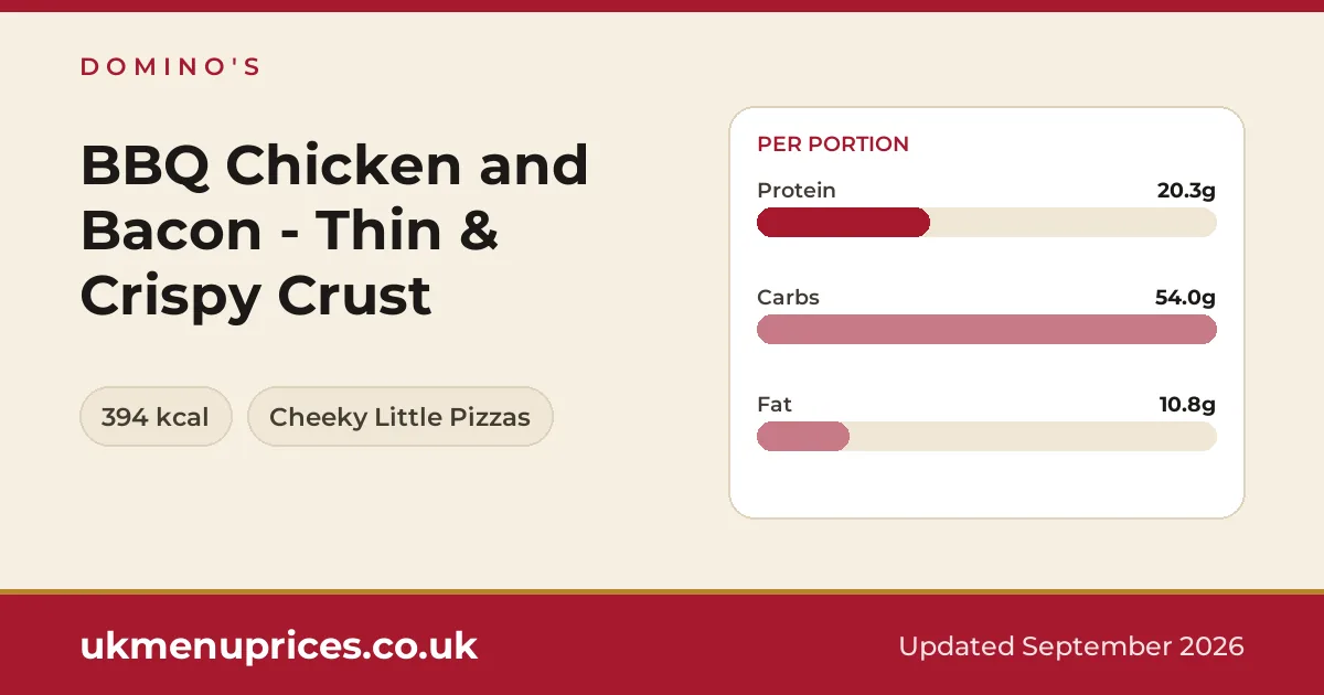 Domino's BBQ Chicken and Bacon - Thin & Crispy Crust