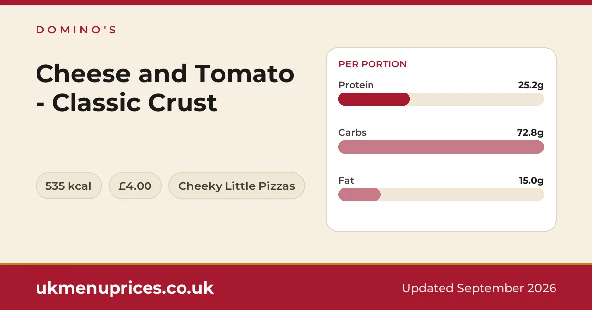 Domino's Cheese and Tomato - Classic Crust