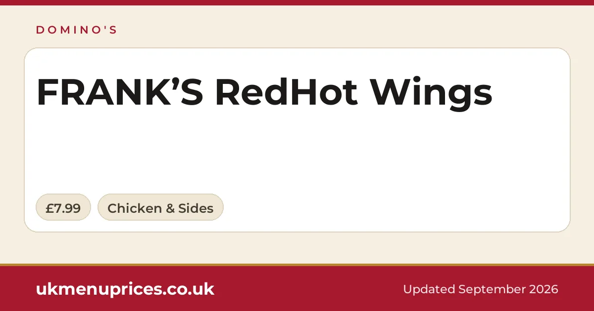 Domino's FRANK’S RedHot Wings