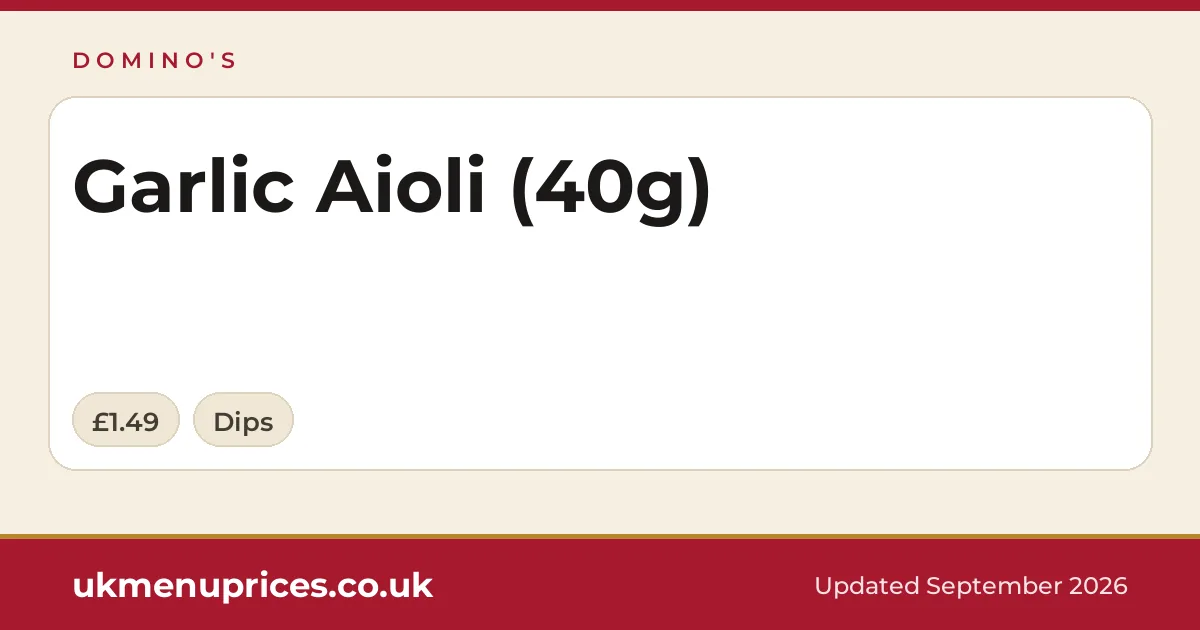 Domino's Garlic Aioli (40g)