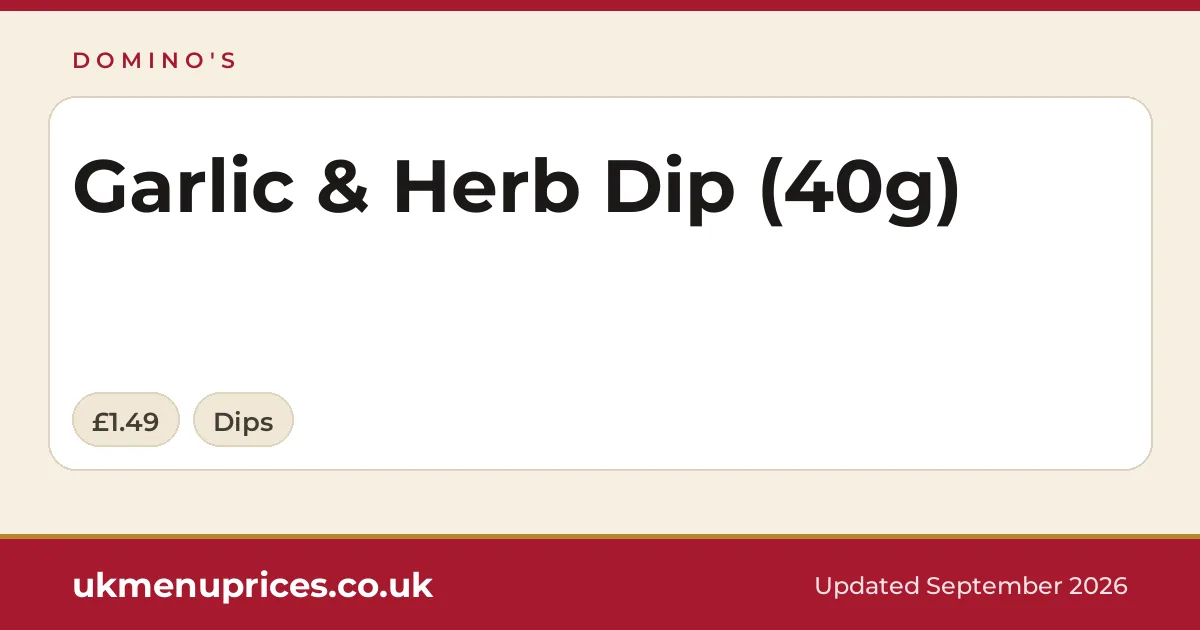 Domino's Garlic & Herb Dip (40g)