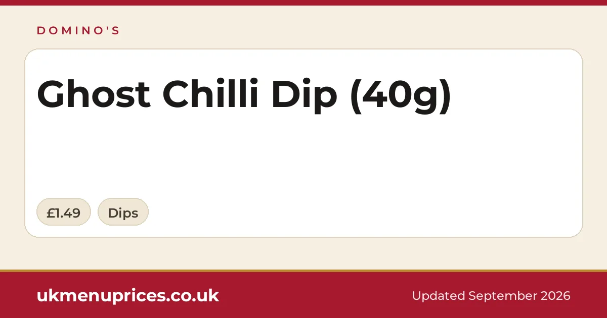 Domino's Ghost Chilli Dip (40g)