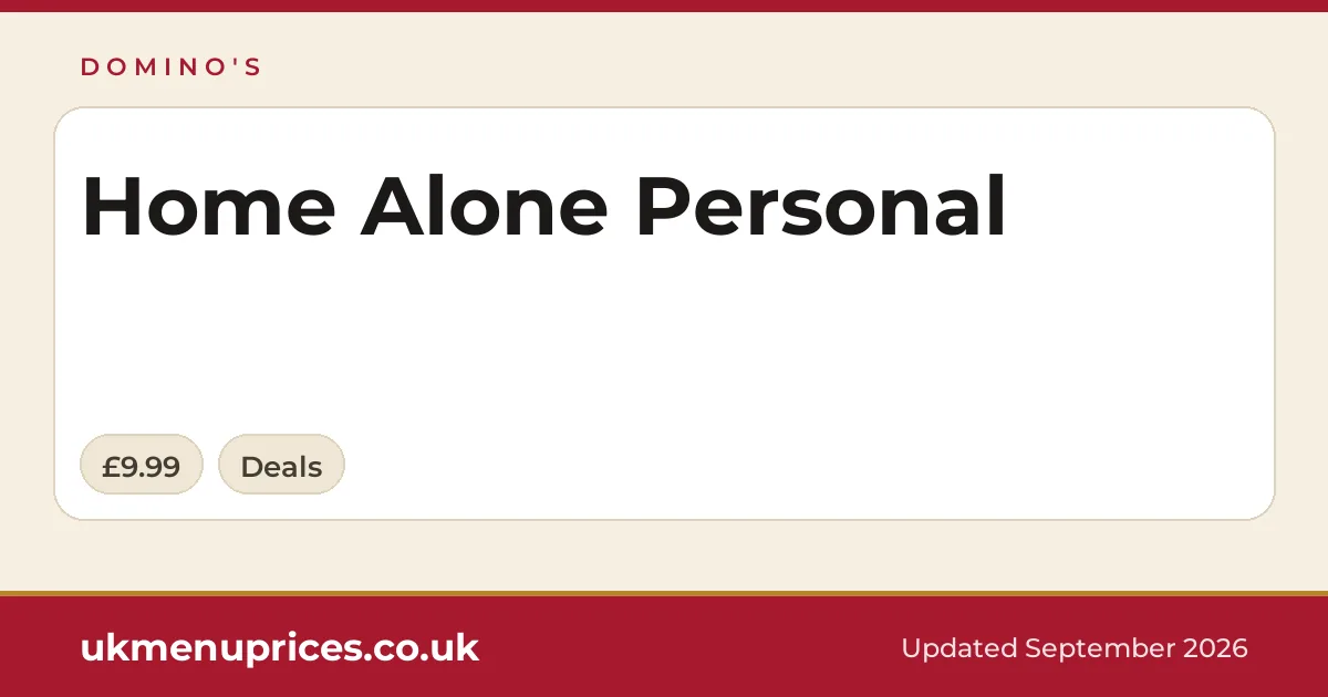 Domino's Home Alone Personal