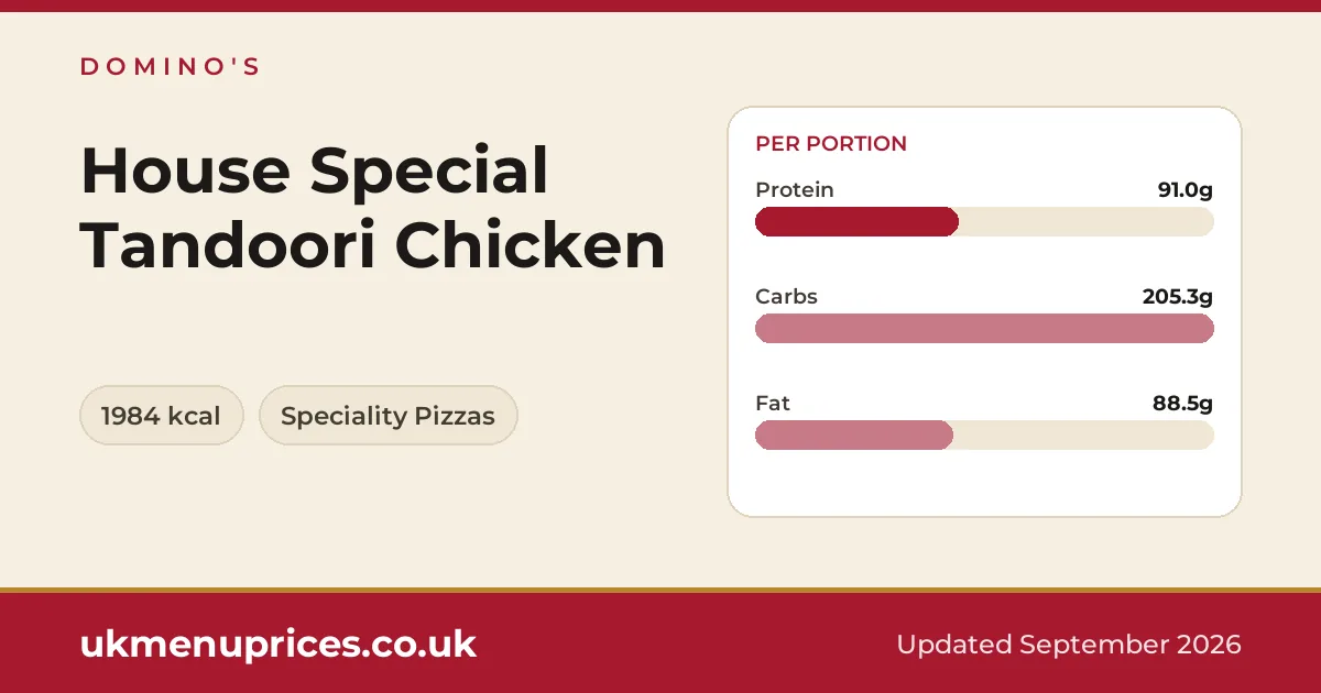 Domino's House Special Tandoori Chicken