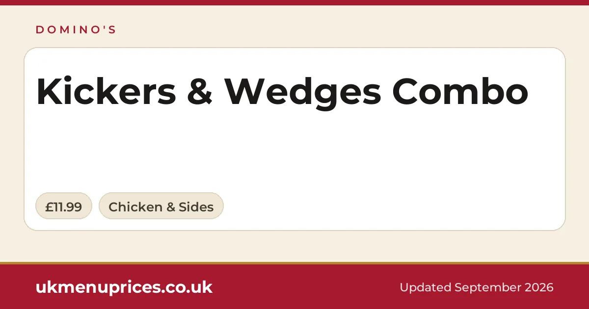 Domino's Kickers & Wedges Combo